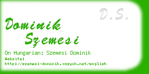 dominik szemesi business card